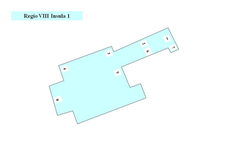 Pompeii Regio VIII 8 Insula 1 Plan Of Entrances 1 To 7 And a Pompei 